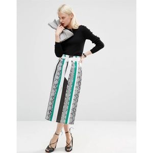 ASOS Snakeskin Leather Pencil Skirt
